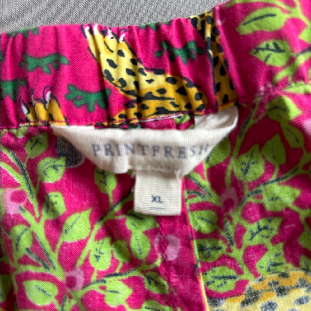 Printfresh Bagheera Leopard Print Pajama Set Pink and Yellow Organic Cotton XL - Picture 12 of 12